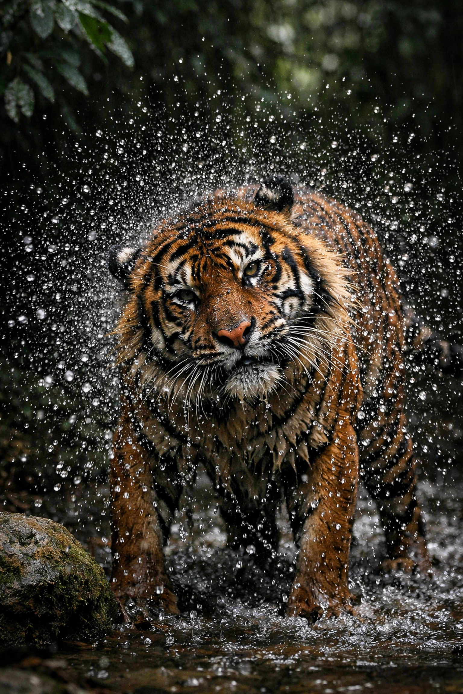 A Sumatran tiger in a forest setting, showcasing authentic wildlife imagery for transparent zoo storytelling.