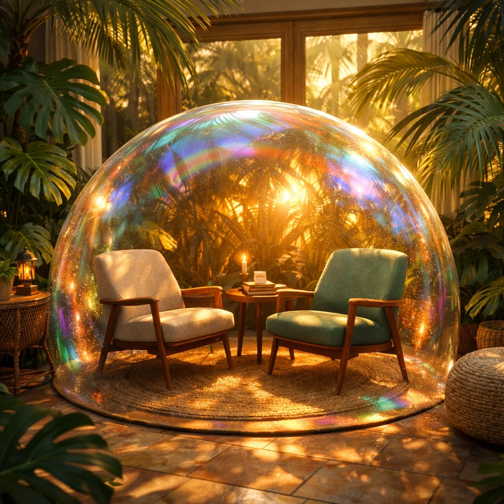 An intimate Osprey sunroom sanctuary representing the healthy boundaries learned in marriage counseling Sarasota.