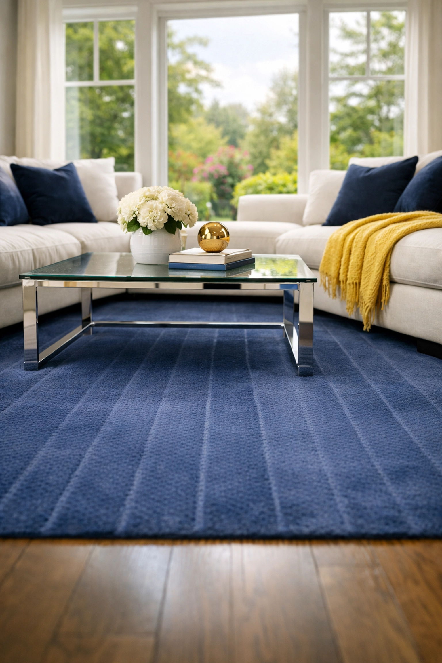 Clean and dust-free living room in Pepperell MA after a professional weekly house cleaning service.