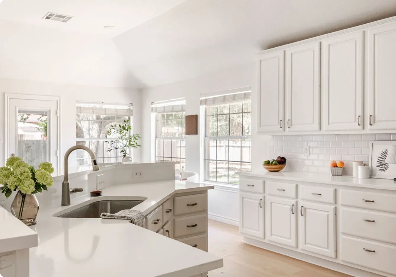 Sleek, modern Austin kitchen with natural light
