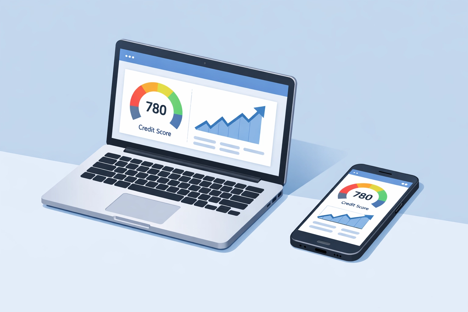 Monitoreo de crédito con SmartCredit para ver el progreso del puntaje en tiempo real.