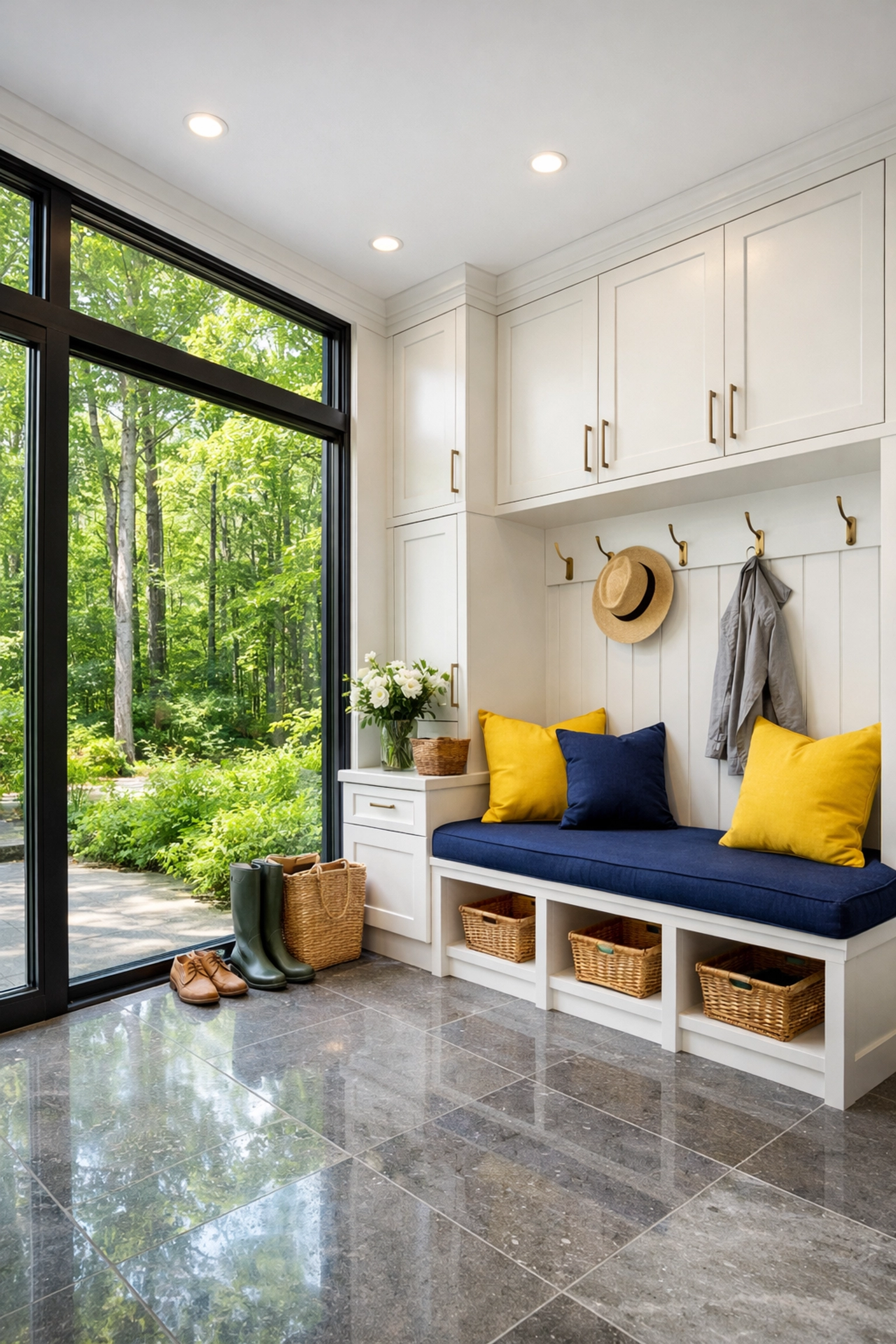 Immaculate luxury mudroom near Case Park maintained with expert Weston luxury house cleaning routines.