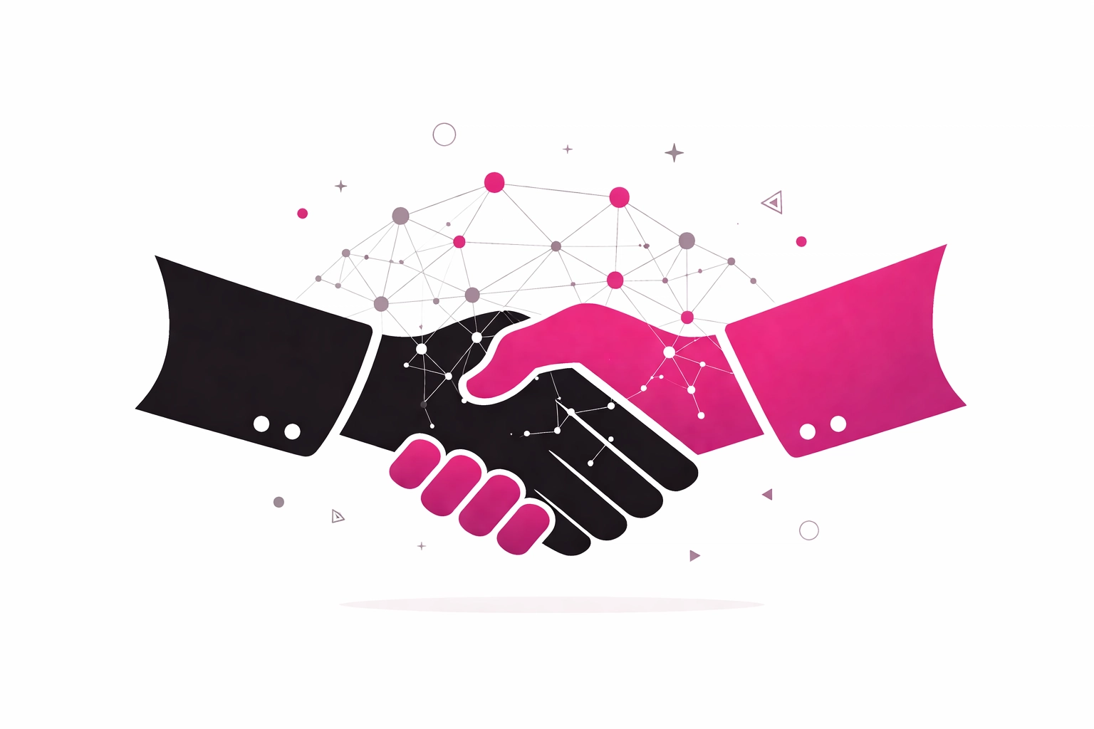 Business partnership handshake symbolizing community connections for scalable growth