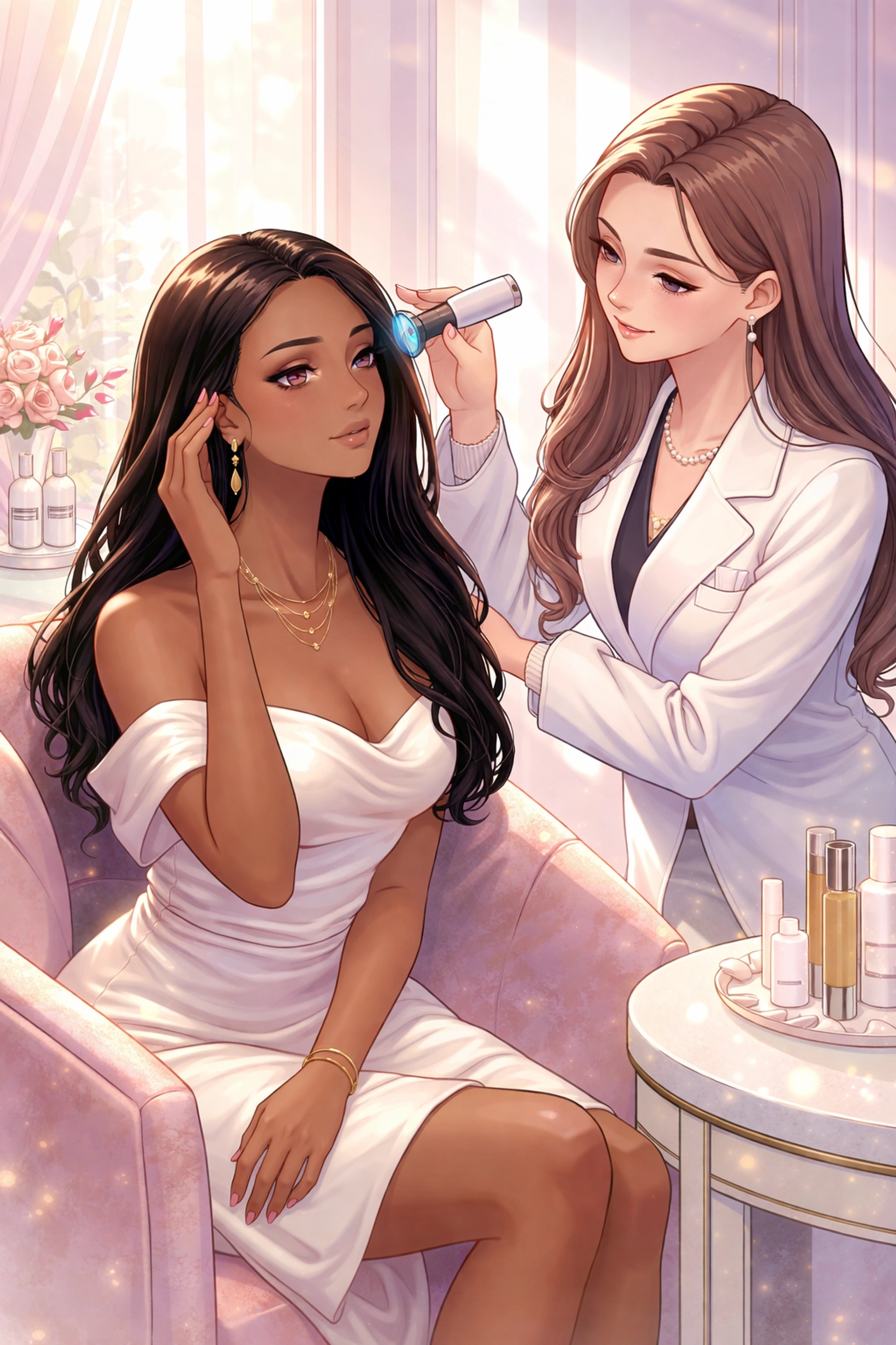 Luxury brow tattoo removal consultation in Pennsylvania at an upscale clinic with expert nurse-led care