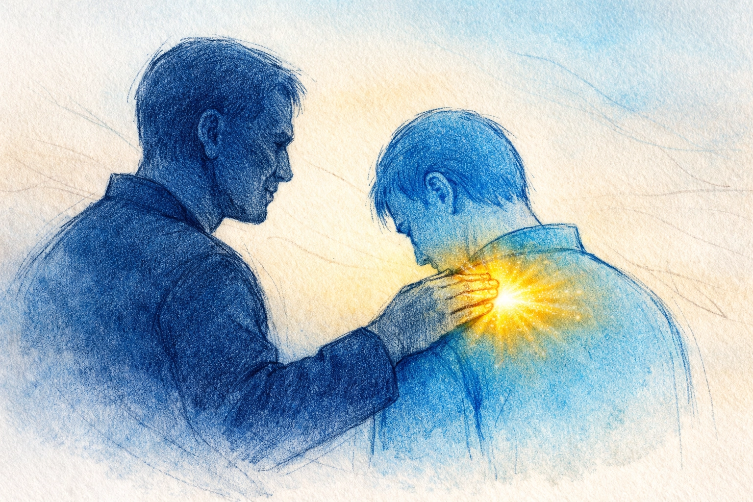 Leader supporting a team member to build connection in frontline coaching by Dr. Layne McDonald - www.laynemcdonald.com