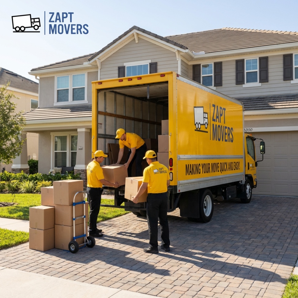 Zapt Movers Team Loading Boxes