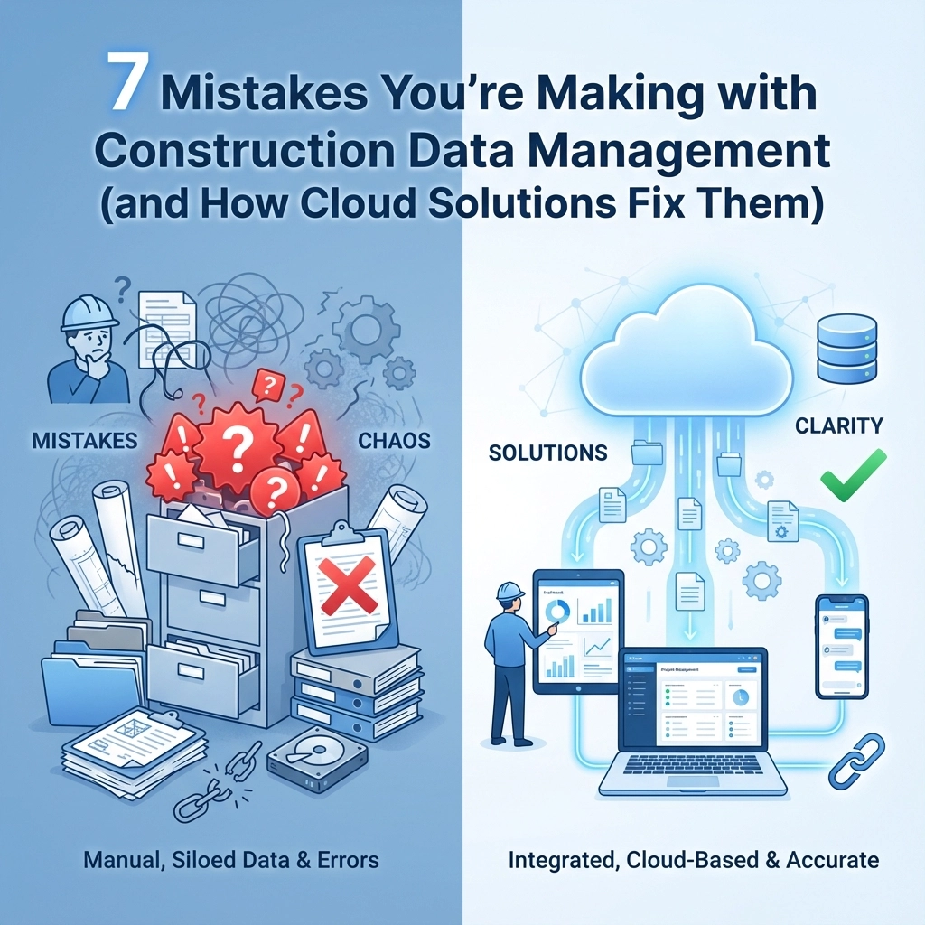 7 Mistakes You're Making with Construction Data Management (and How Cloud Solutions Fix Them)