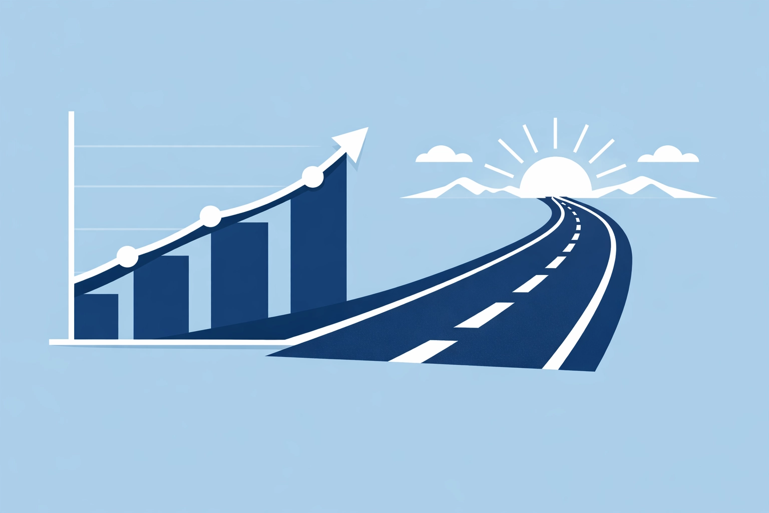 Gráfica de crecimiento financiero que simboliza el camino para mejorar mi score de crédito.