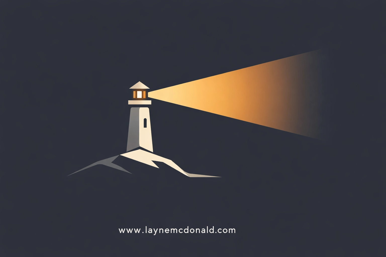 A minimalist lighthouse beam illustrating a church culture of grace, safety, and guidance for the community.