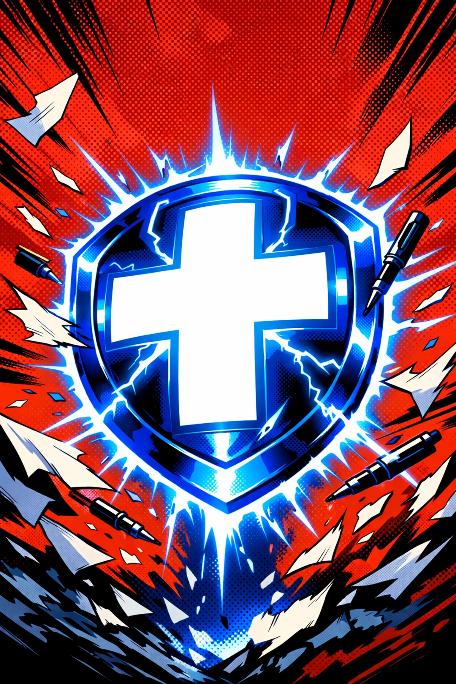 A powerful shield protecting patient health data from messy paperwork in a secure HIPAA-compliant ecosystem.