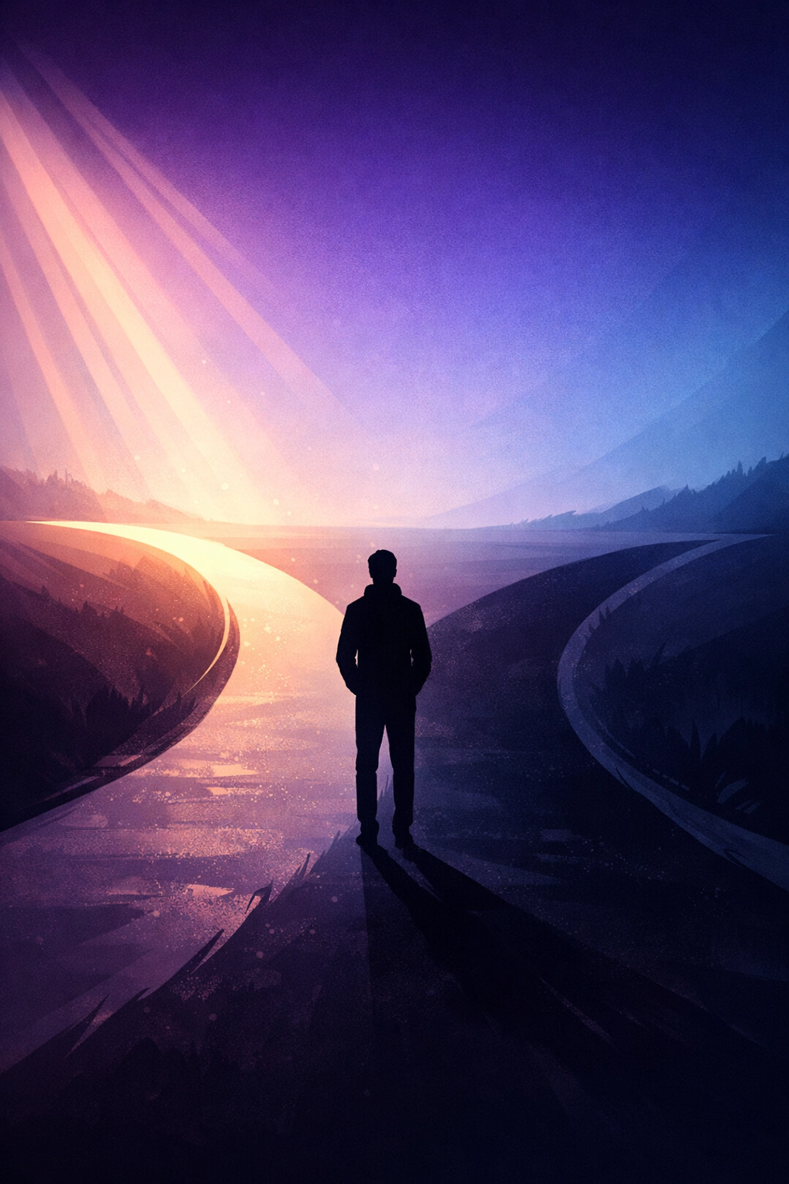 Person at crossroads illustrating difficult choice of disclosing invisible disability at work