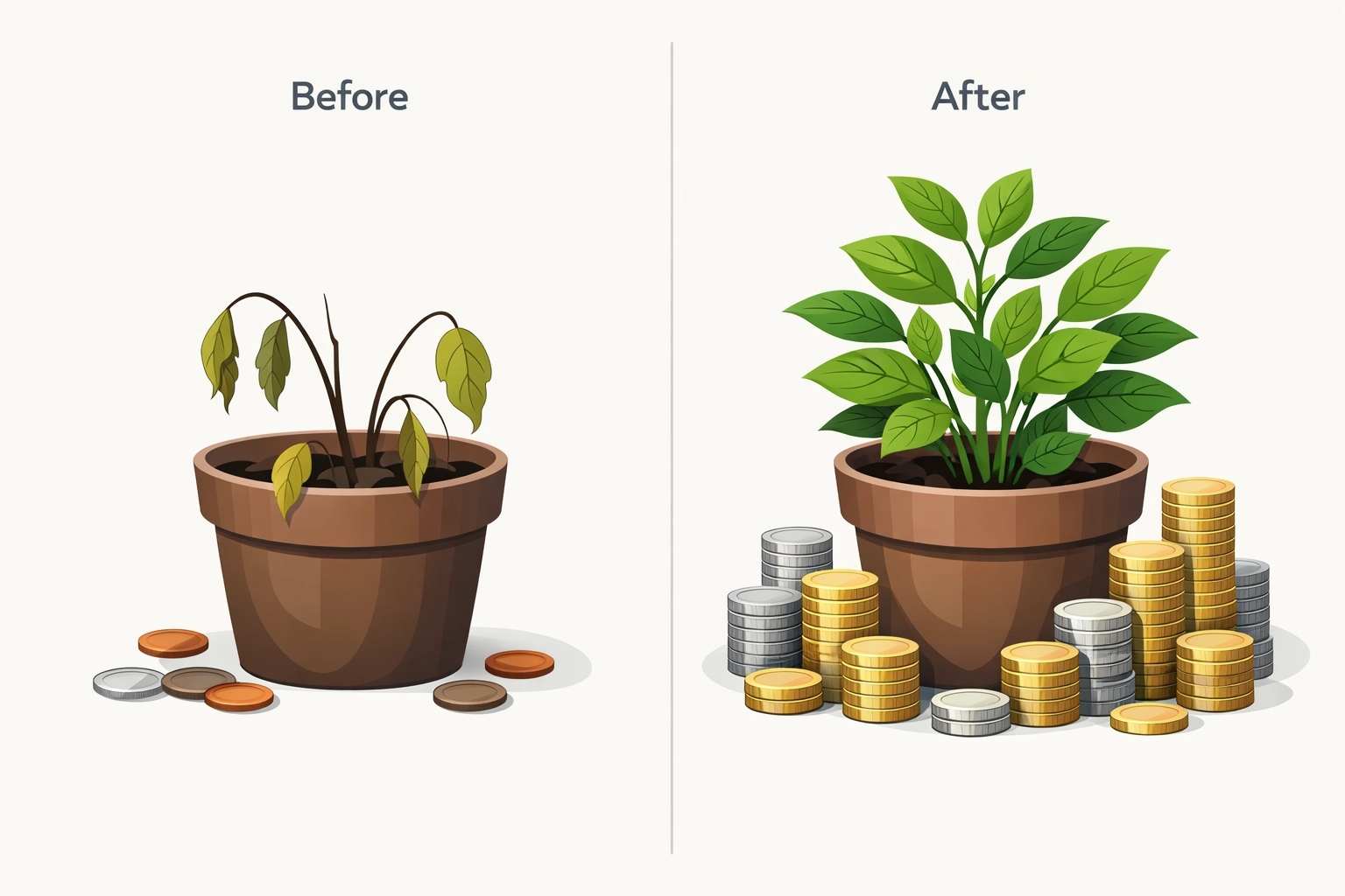 Business growth comparison showing impact of fast follow-up on revenue