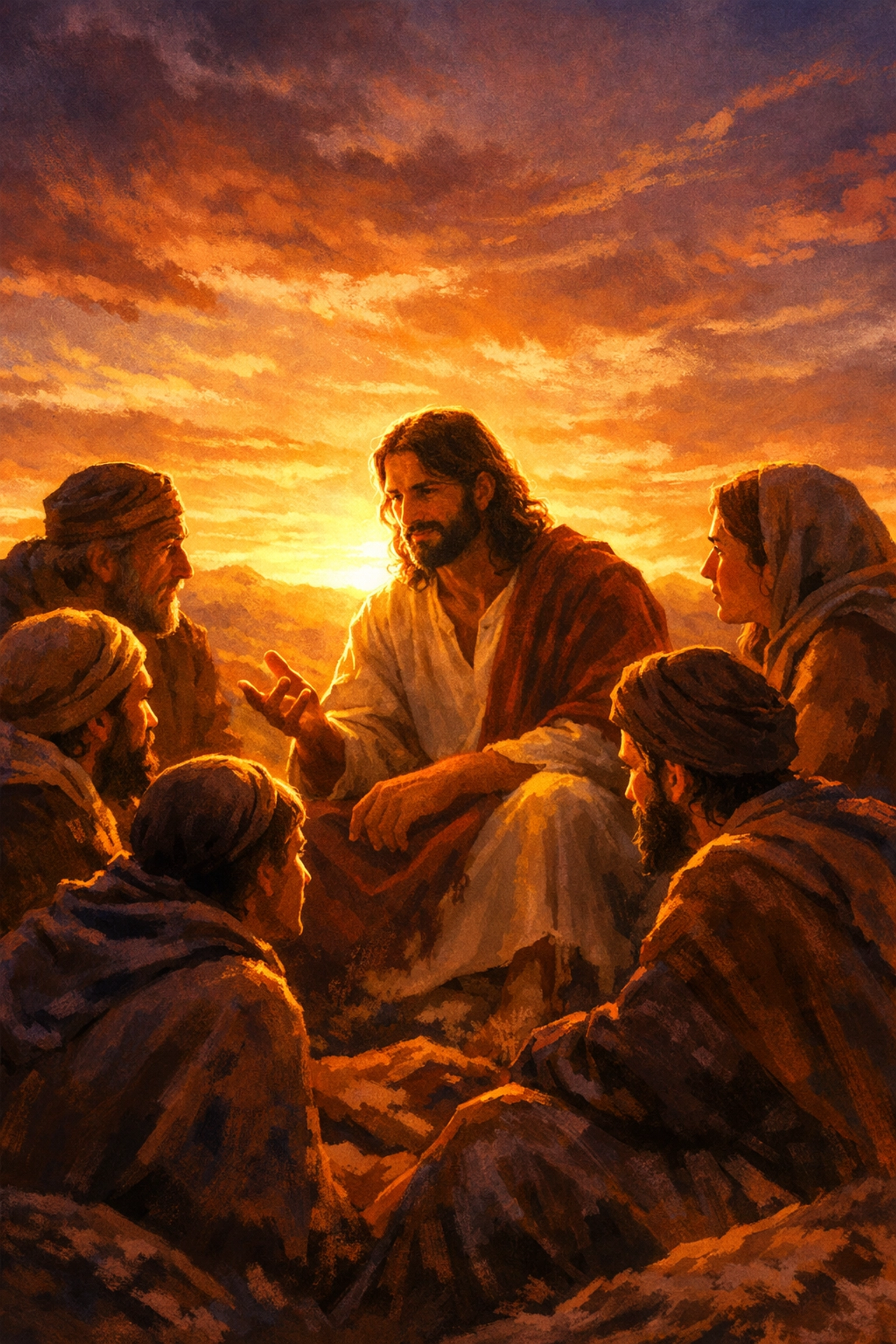 พระเยซูทรงสอนเหล่าสาวกของพระองค์ไม่เพียงแต่ผ่านการสนทนาเท่านั้น แต่ยังผ่านการสนทนาอีกด้วย