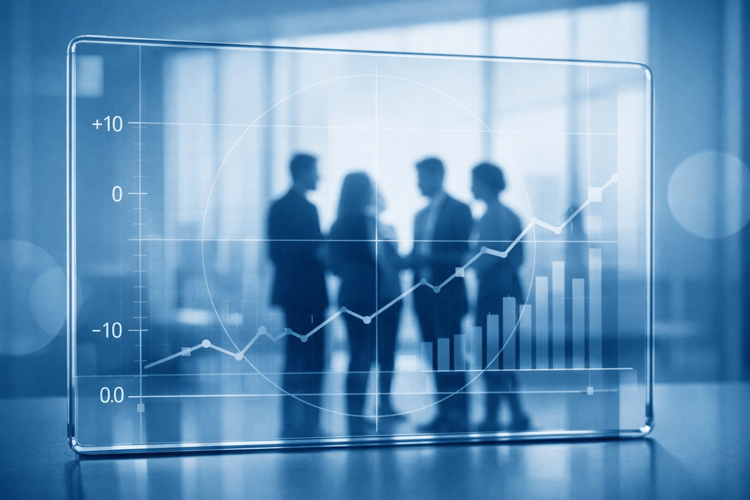 Accountancy team silhouettes representing the human glue and culture driving a higher practice valuation.