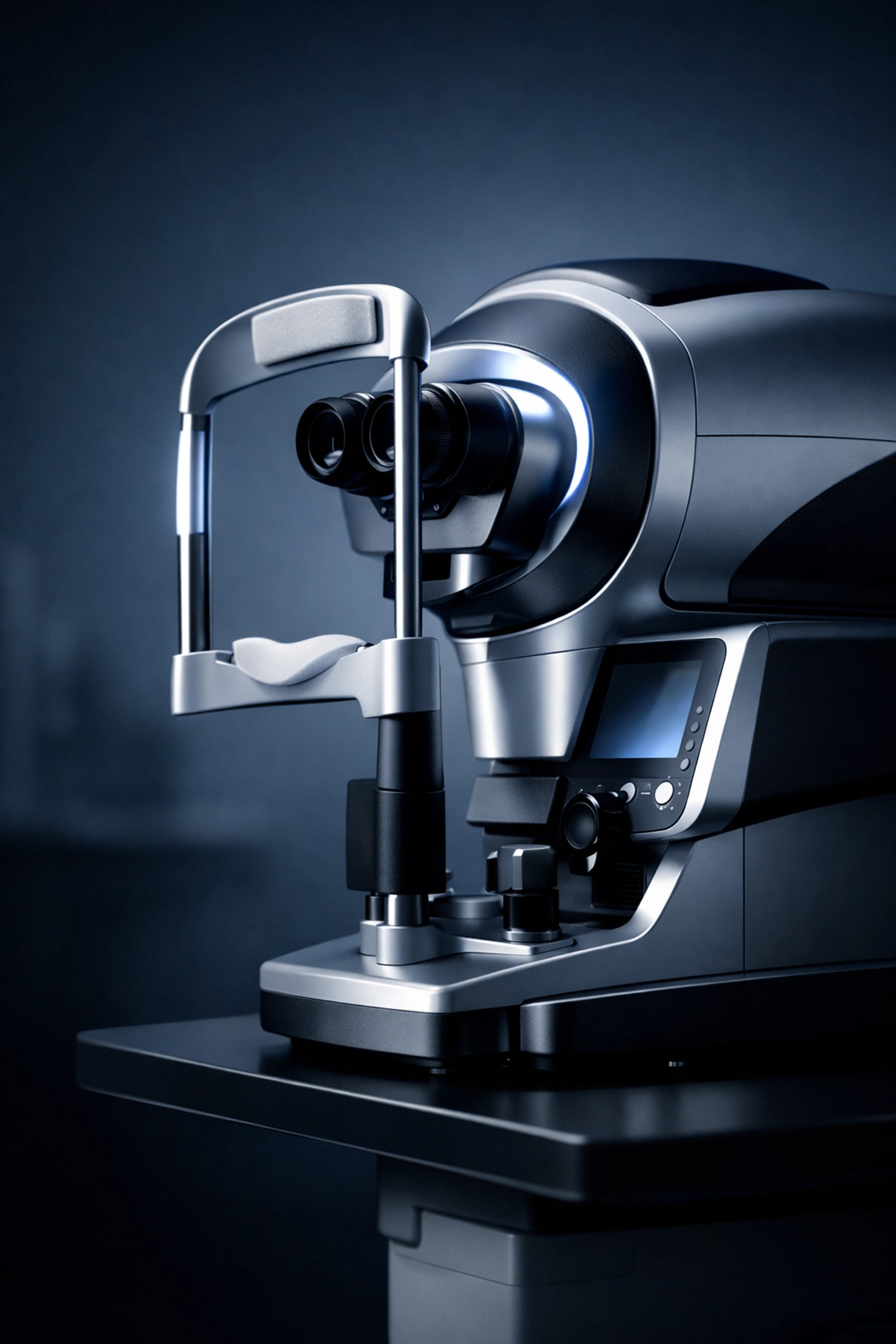 Advanced ophthalmic diagnostic device in a modern clinic specializing in revenue cycle management optometry.