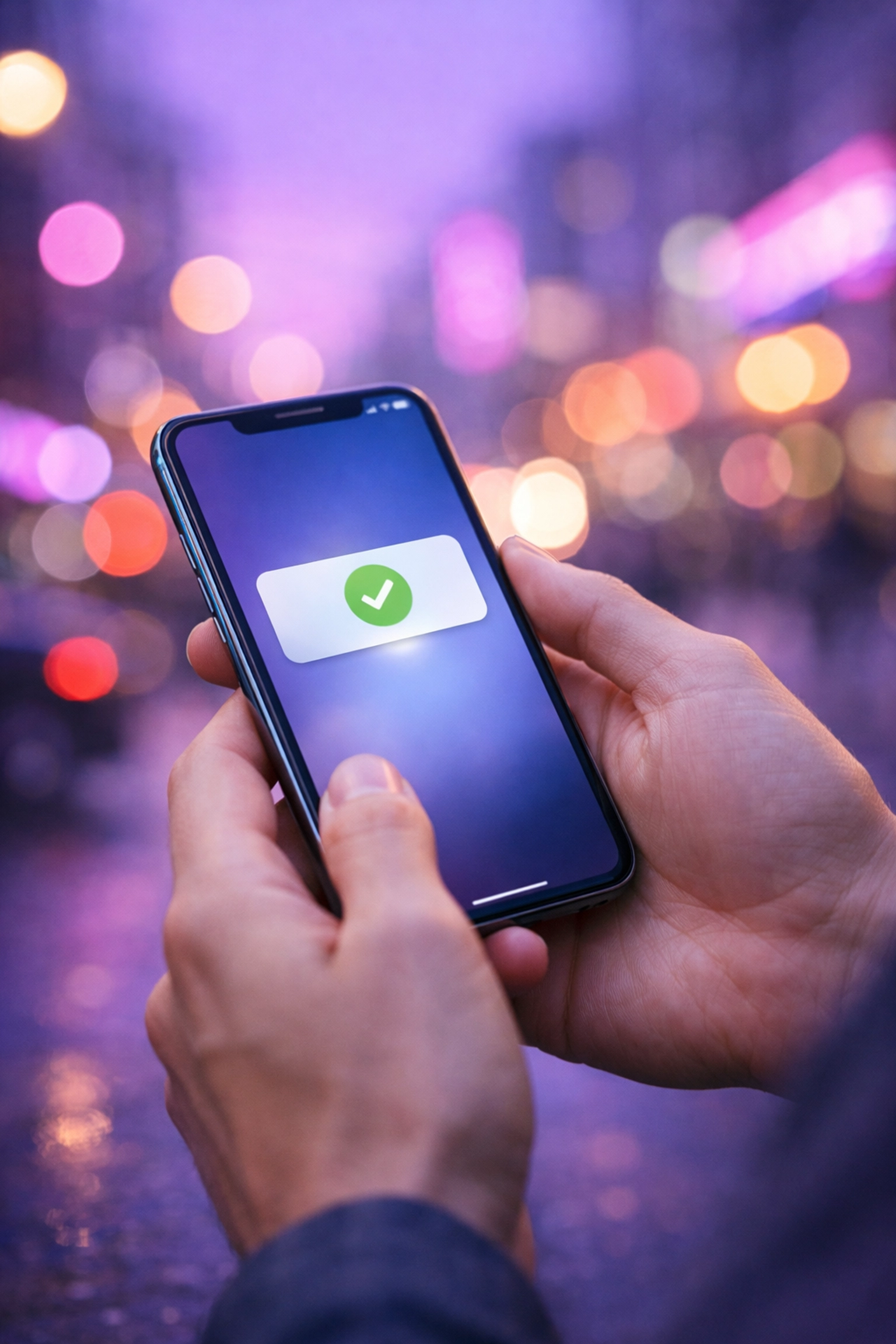 Close-up of a smartphone displaying an instant e-transfer notification for an emergency loan.