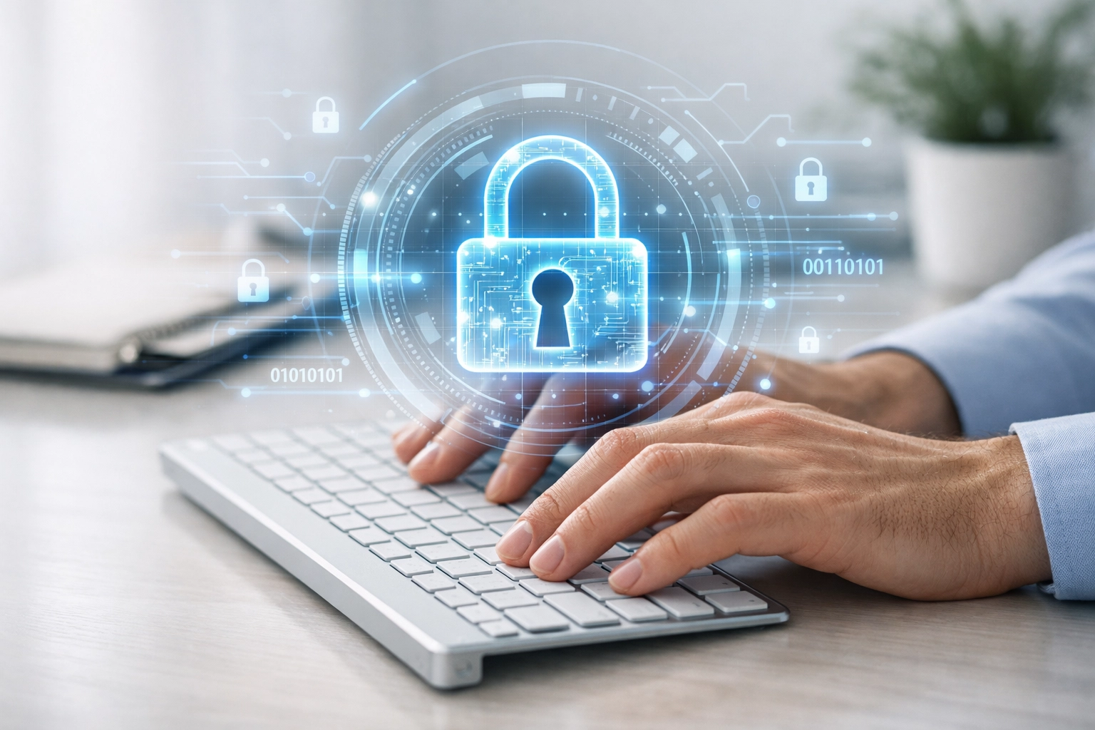 Secure data entry for California tax preparer demonstrating CCPA compliance and encryption standards