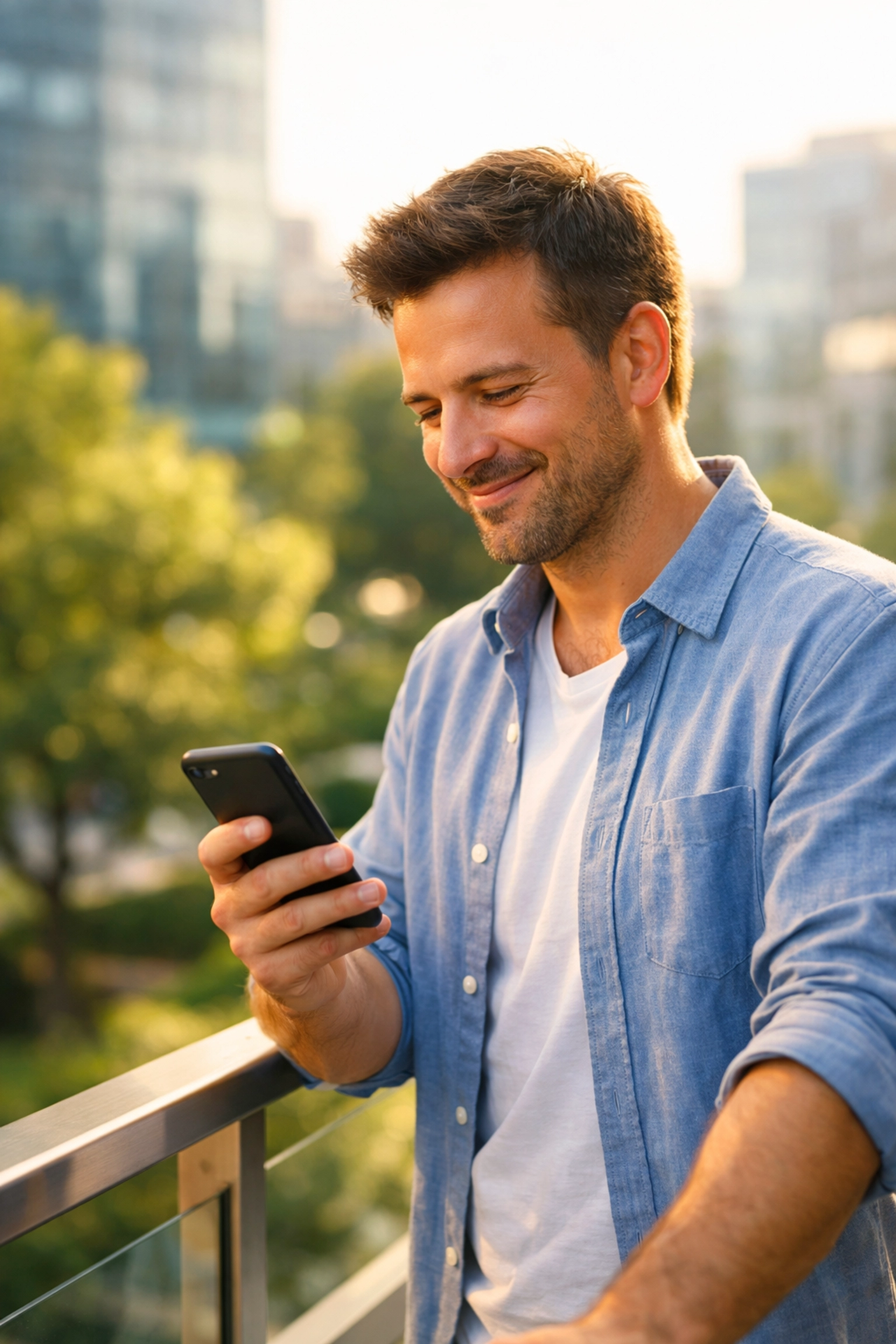A man feeling relieved after securing a bad credit loan in Canada to help rebuild his credit score.
