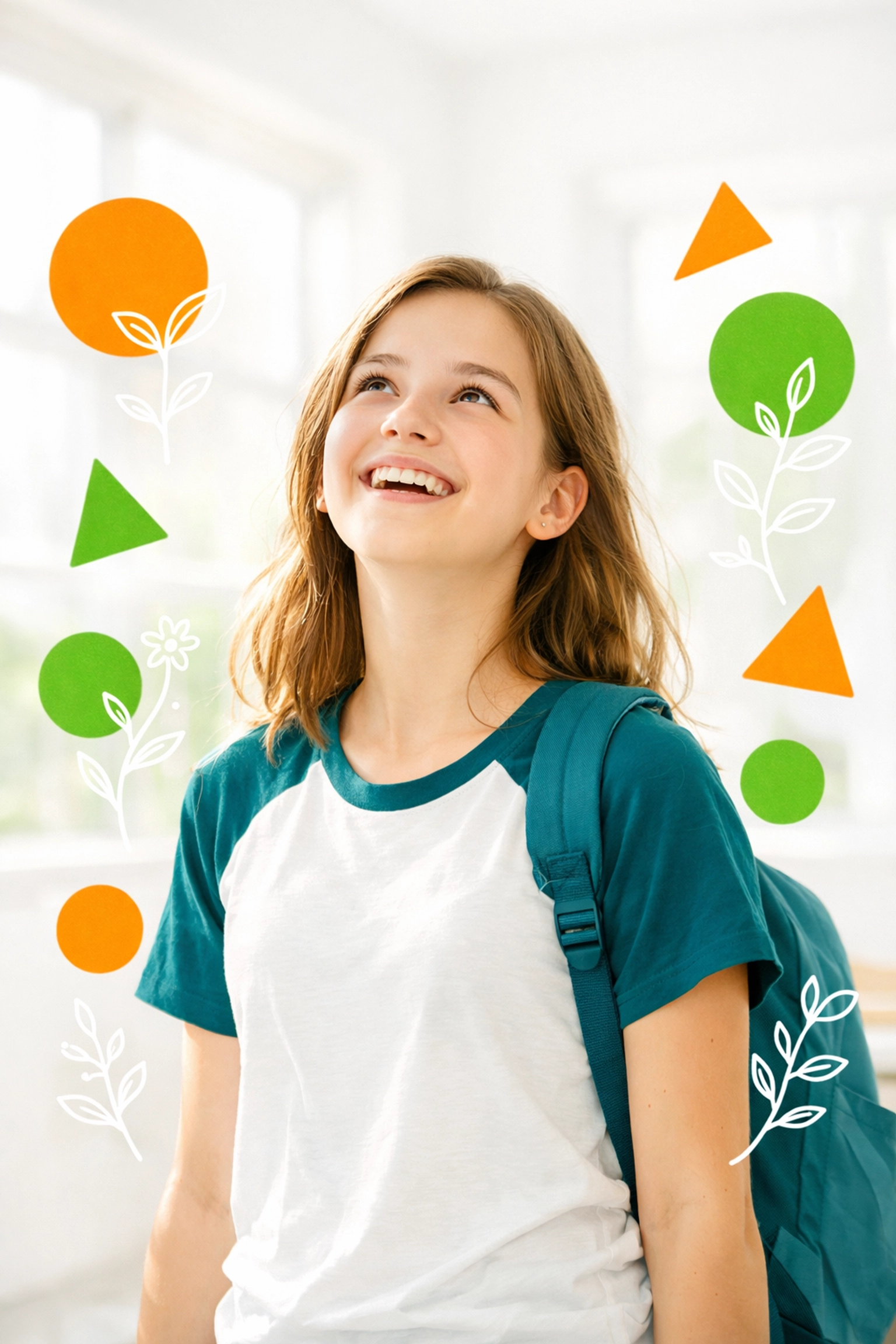 Joyful teen girl discovering her divine purpose through Christian life skills training.