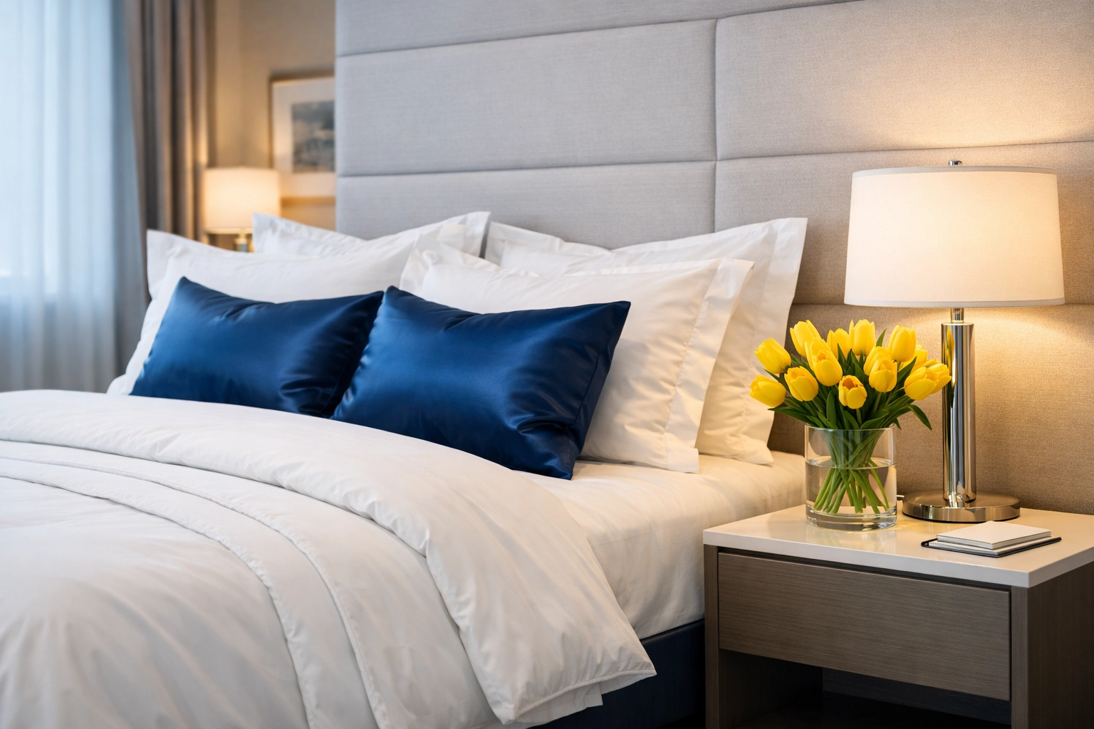 Dust-free master bedroom sanctuary resulting from elite residential cleaning Massachusetts services.