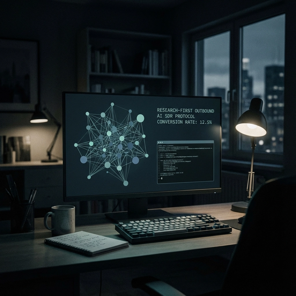 Research-first AI SDR outbound strategy replacing spray-and-pray tactics for B2B founders