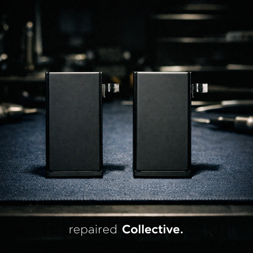 Side-by-side comparison of identical iPhone batteries for precision battery replacement in Brooklyn.