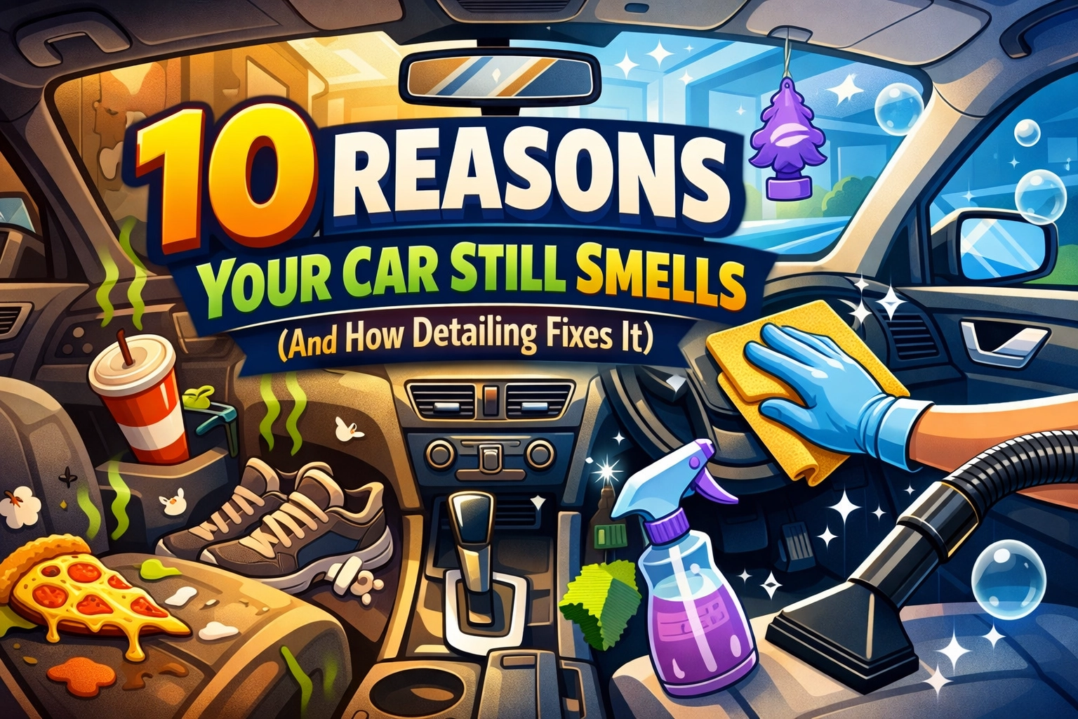 [HERO] 10 Reasons Your Car Still Smells (And How Detailing Fixes It)