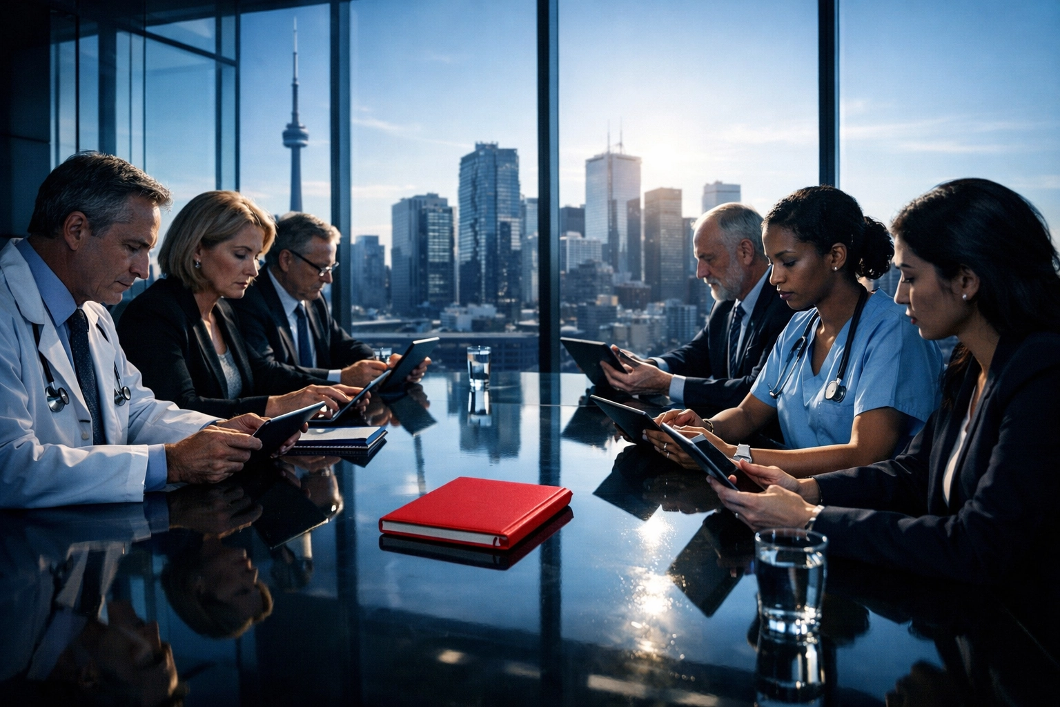 Healthcare administrators planning the implementation of new provincial medical coverage policies.