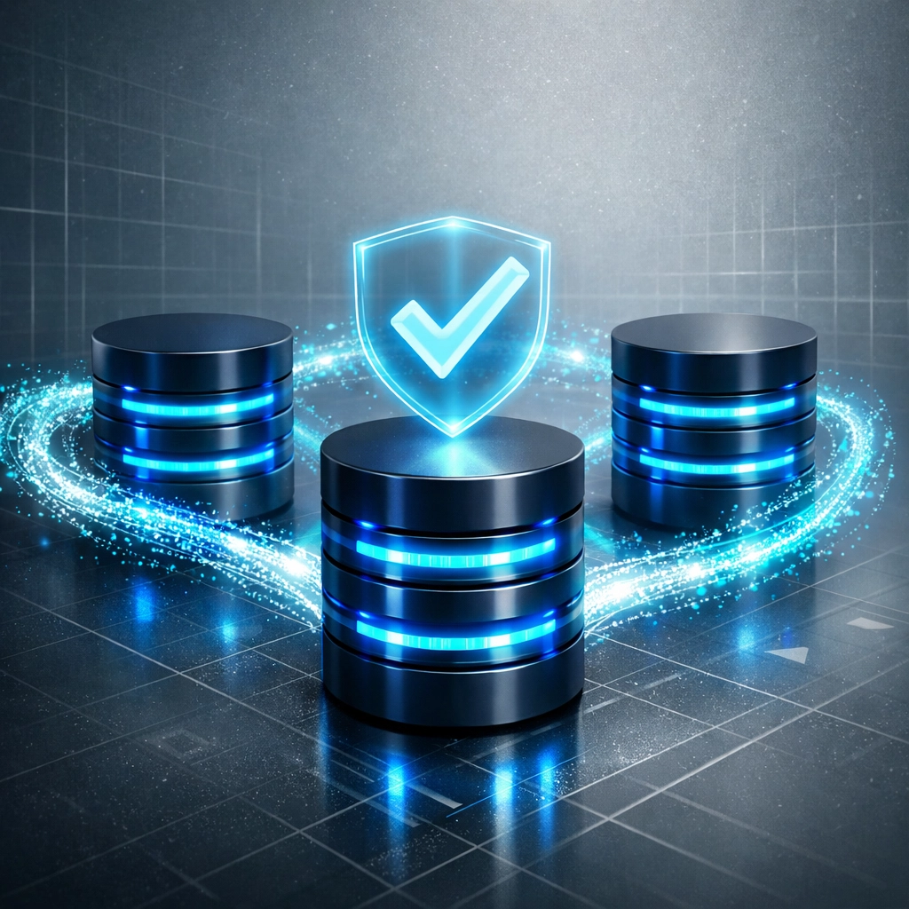 Backup verification system with multiple data storage locations and integrity checks