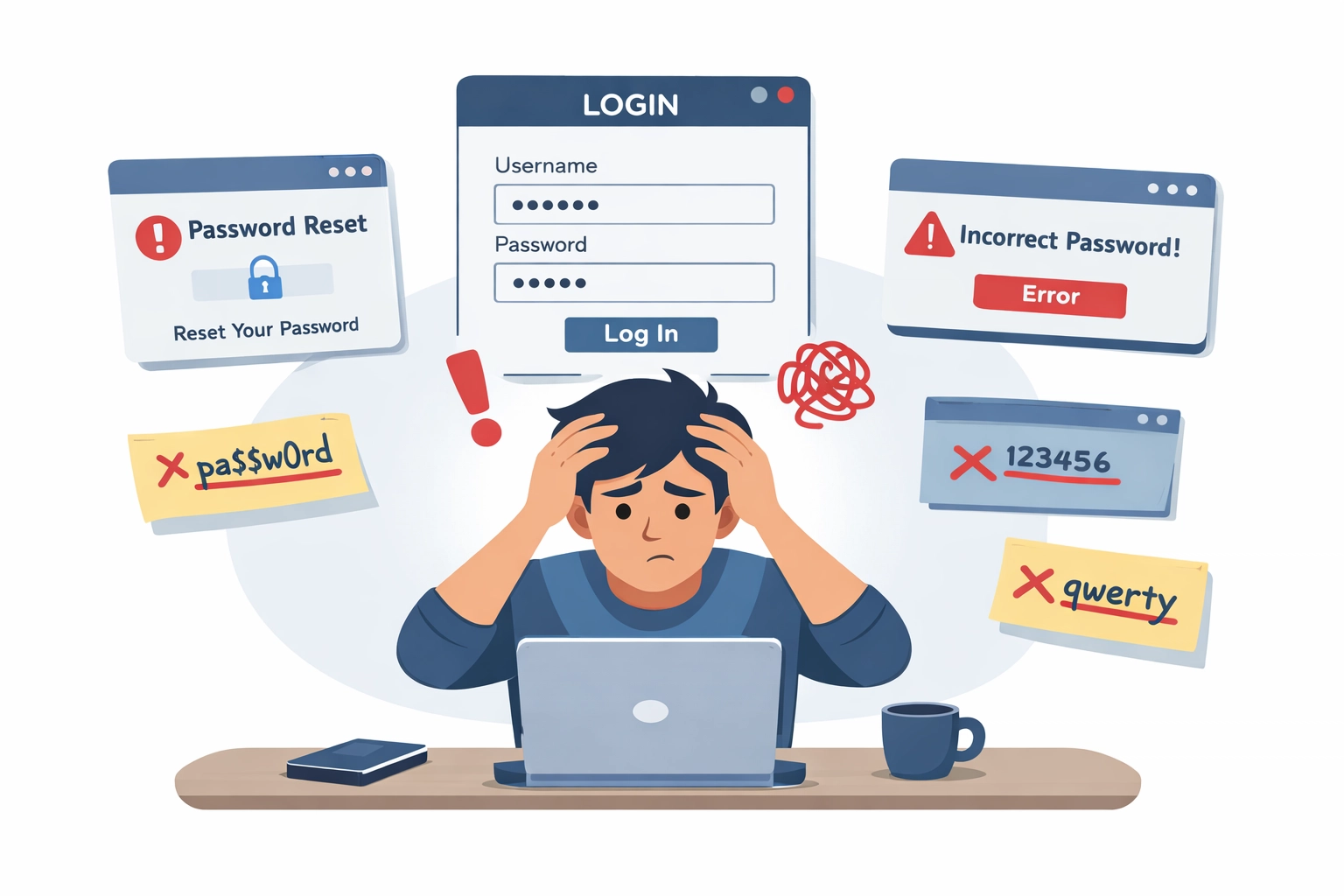 Customer frustrated by multiple password resets and portal login screens for bills and statements