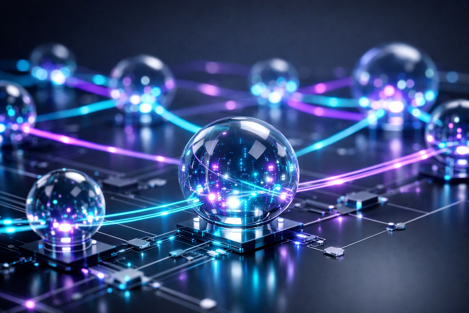 A glowing digital network representing secure agentic workflow architecture for business automation.