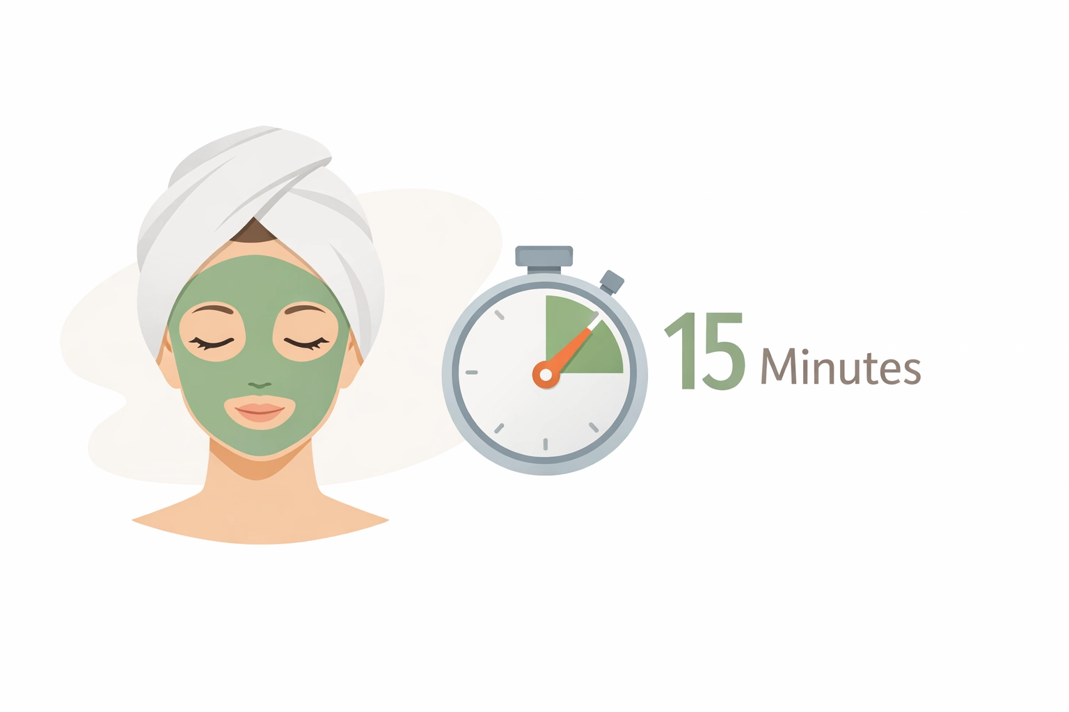 Bentonite Clay Face Redness 15 minute rule educational graphic