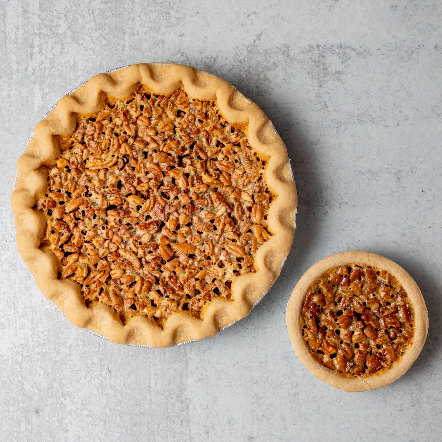 Two Southern-Style Pecan Pies (9-inch and 4-inch)