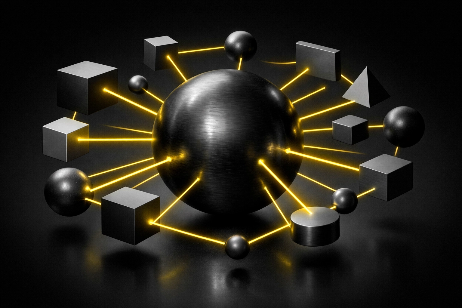 An abstract marketing ecosystem visual showing how core content fuels the growth engine for Bunbury small businesses.