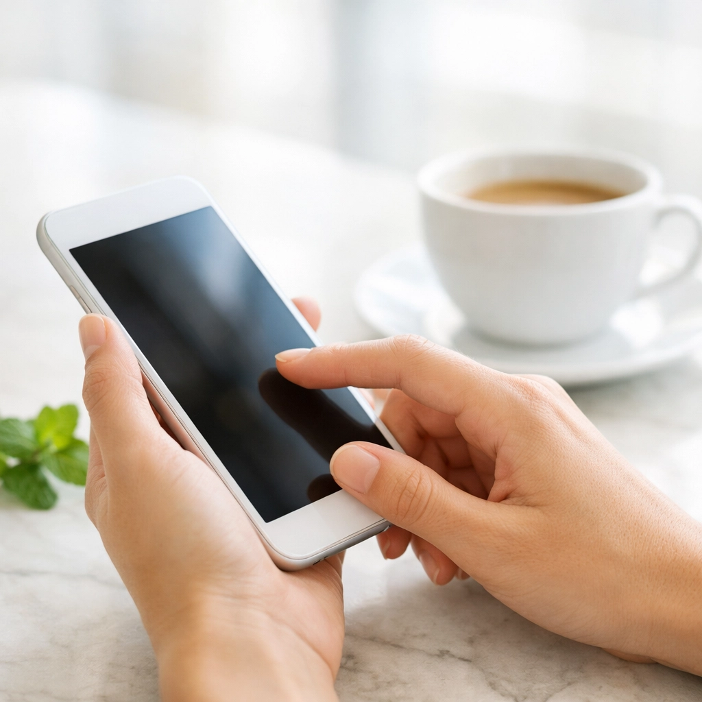 A person holding a smartphone to call a local business, showcasing easy mobile lead generation.