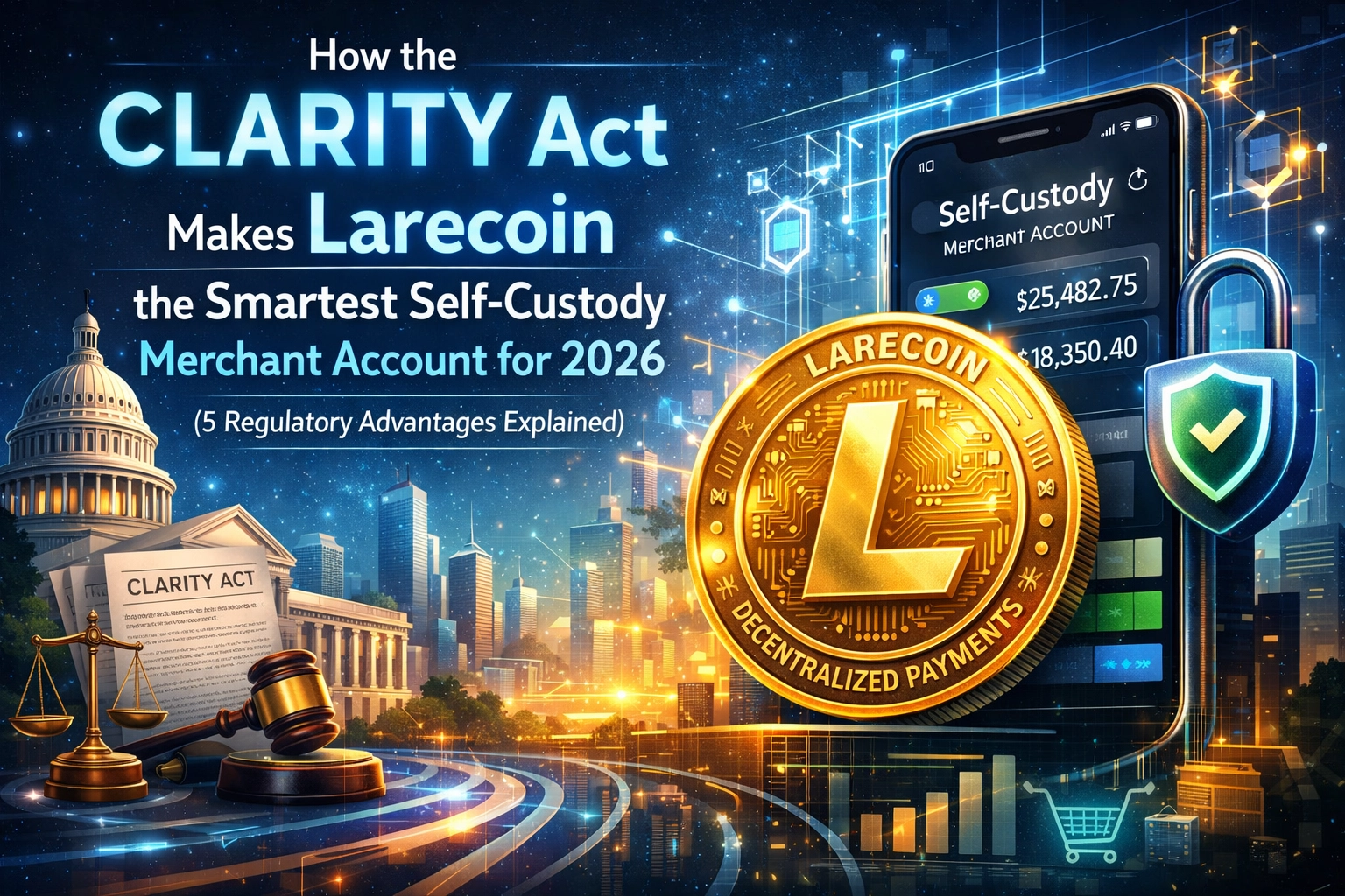 [HERO] How the CLARITY Act Makes Larecoin the Smartest Self-Custody Merchant Account for 2026 (5 Regulatory Advantages Explained)
