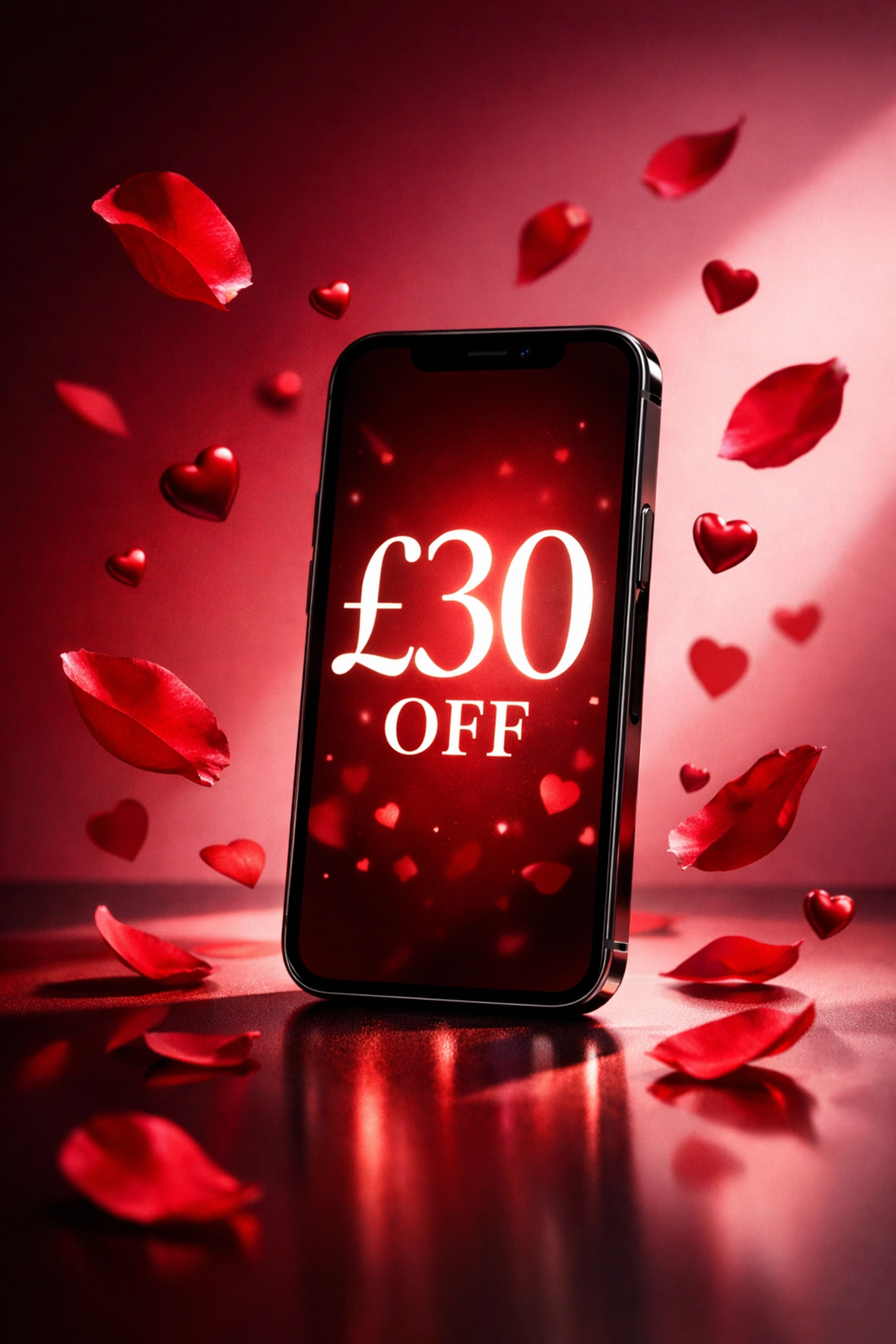 iPhone showing £30 off discount for Valentine's weekend flash sale