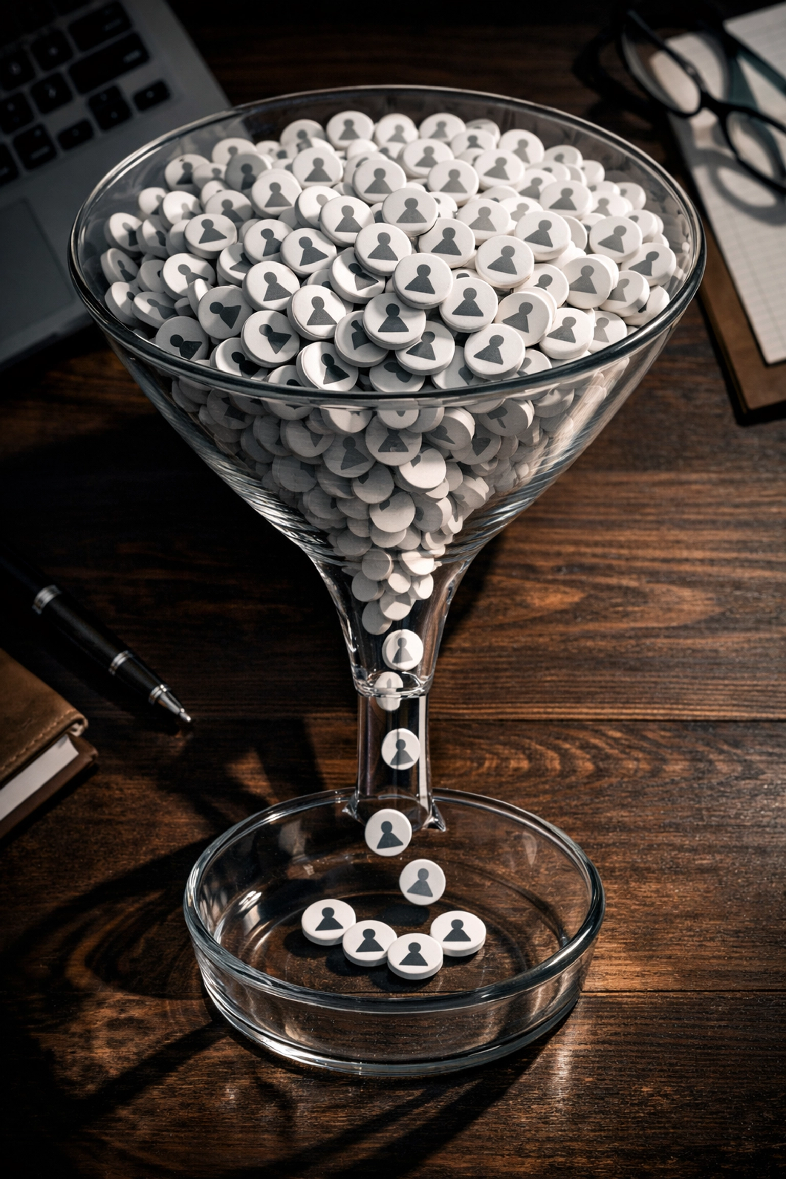 Police recruitment funnel showing dramatic candidate drop-off from application to hire