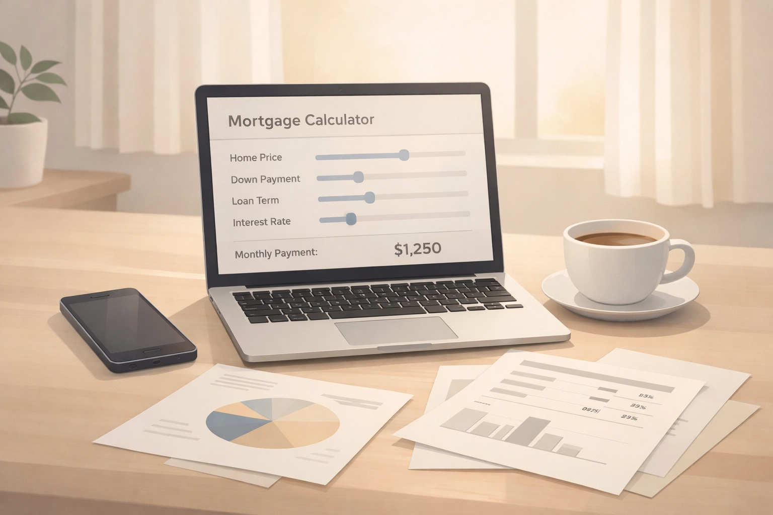 Home buyer planning mortgage budget for Spokane real estate purchase