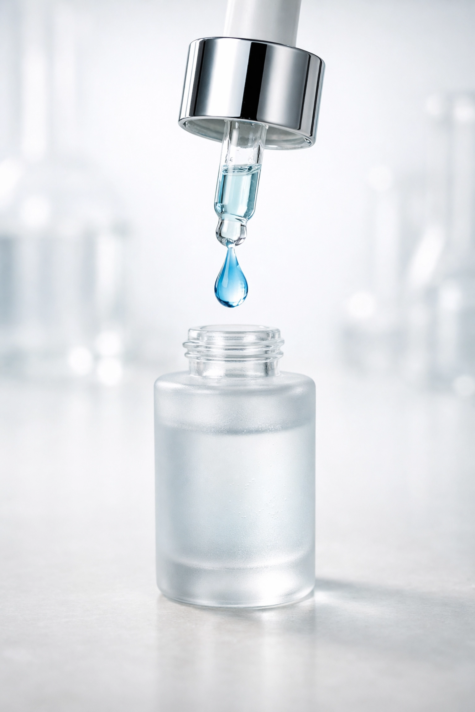 AHK-Cu serum dropper bottle for clinical skin rejuvenation and hair quality research.