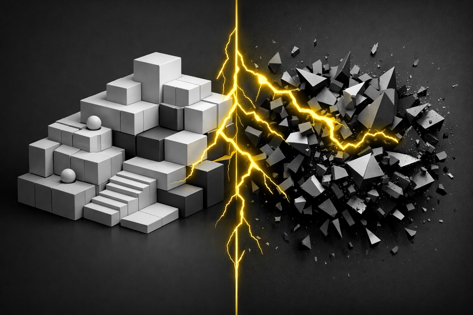 Brain battle between rational decision-making and reactive impulses in business owners