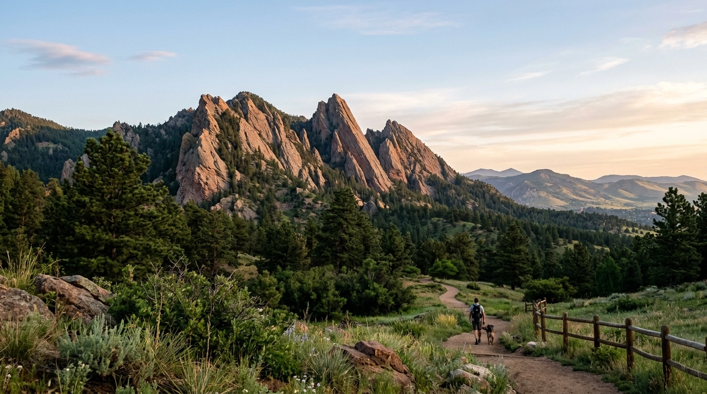 The Boulder Flatirons at dawn, representing clarity and the geographic focus of InSight Financial Planners.