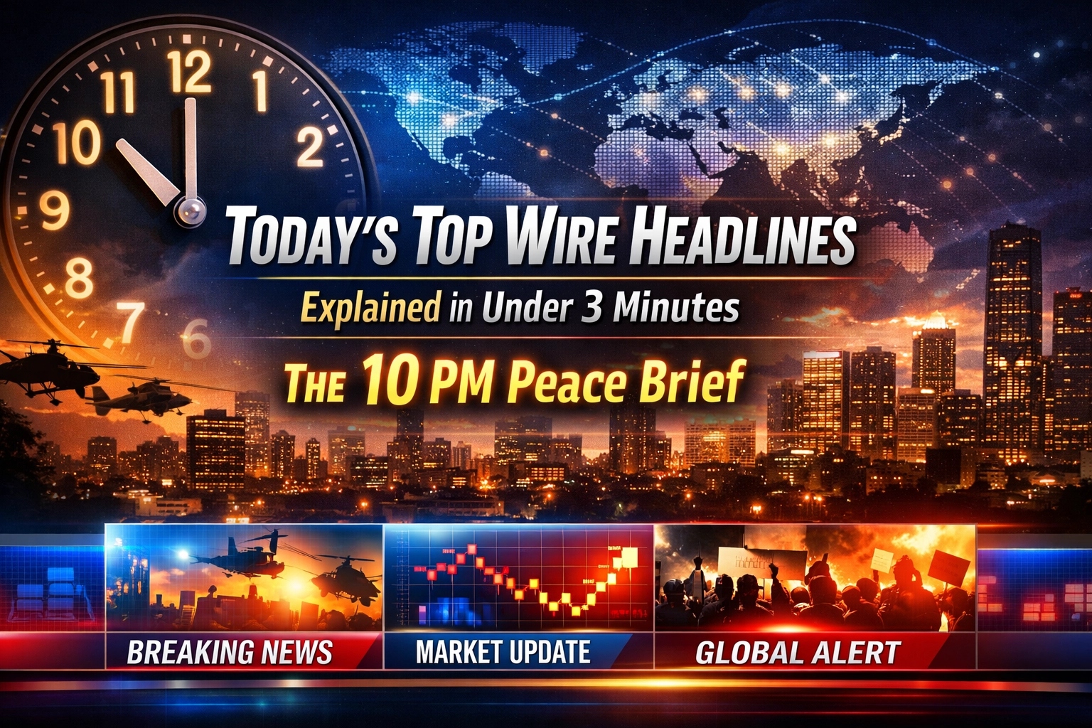 [HERO] Today’s Top Wire Headlines Explained in Under 3 Minutes: The 10 PM Peace Brief