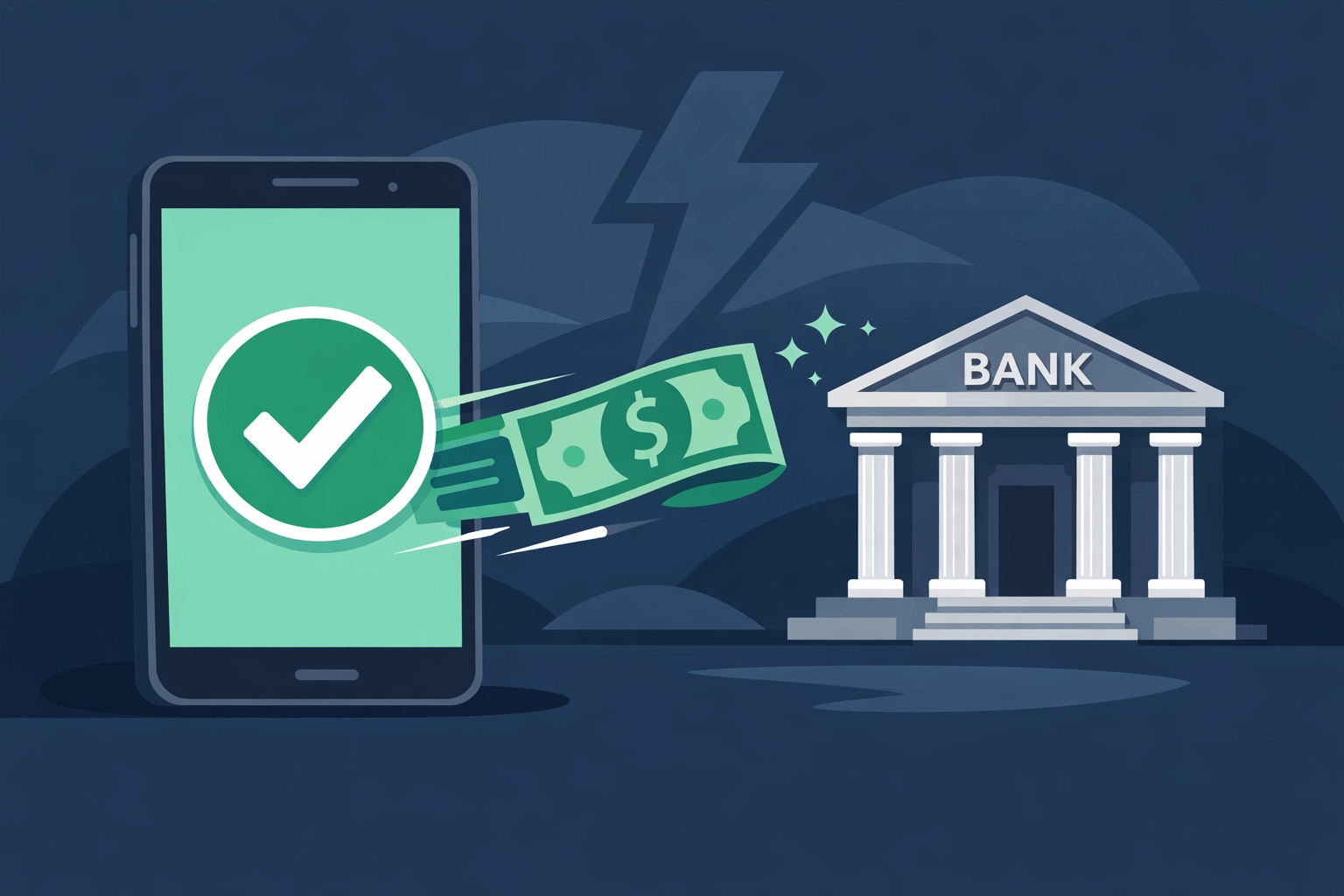 Graphic showing fast tax refund direct deposit via mobile e-filing for efficient tax preparation New Haven.