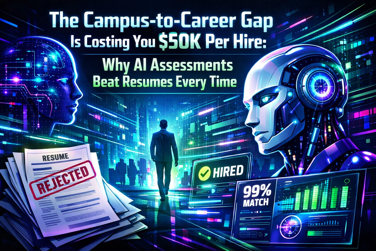 [HERO] The Campus-to-Career Gap Is Costing You $50K Per Hire: Why AI Assessments Beat Resumes Every Time