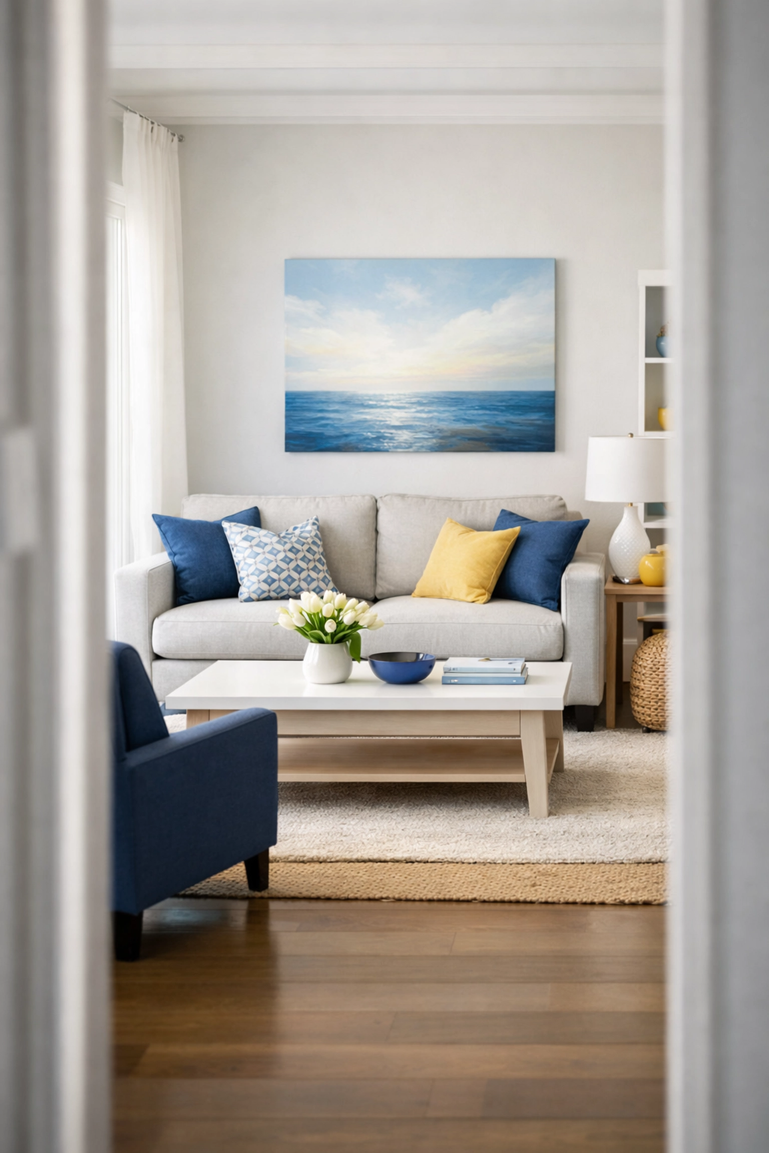 Modern Groton home interior looking pristine and ready for relaxation thanks to bi-weekly cleaning.