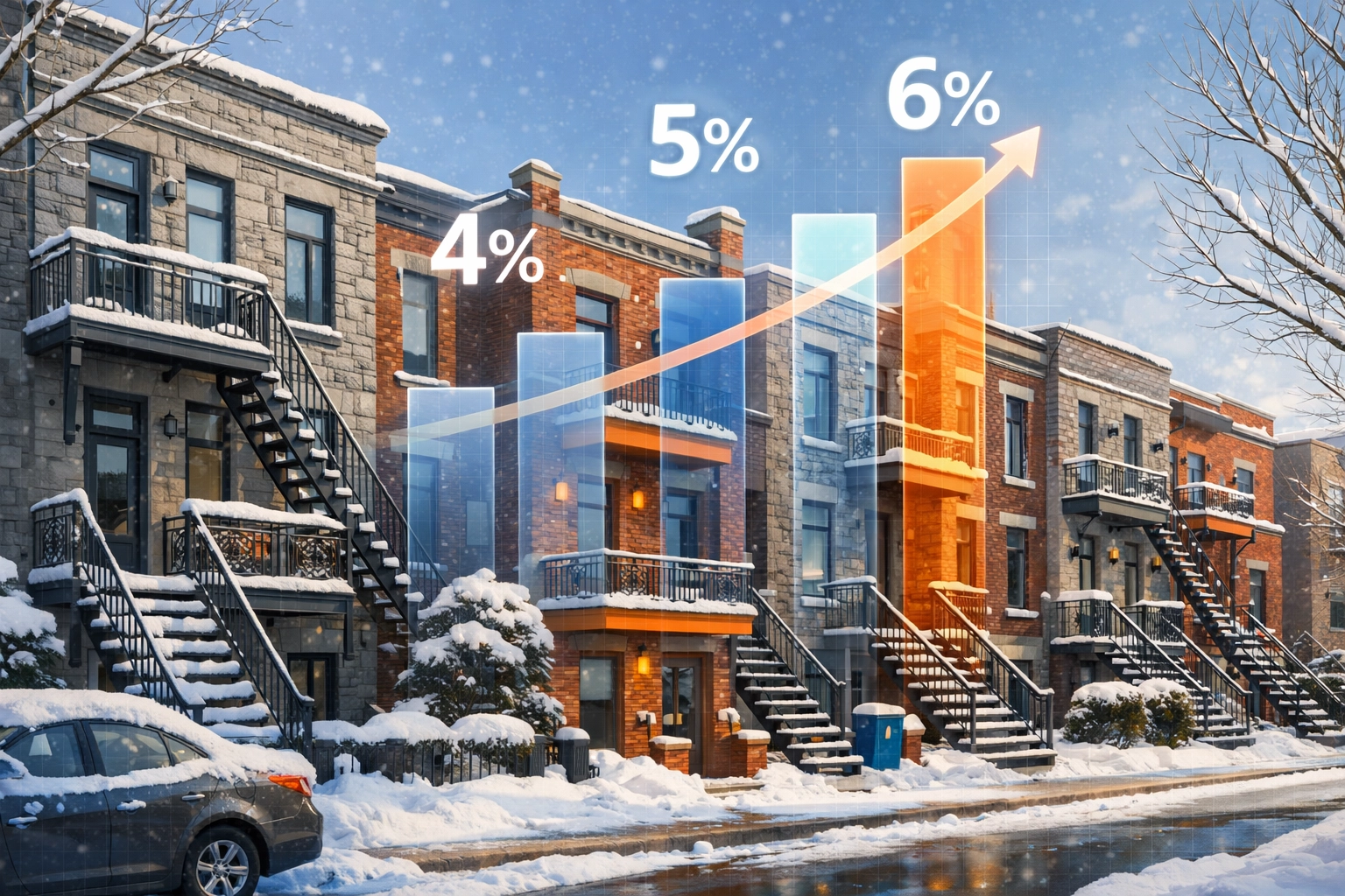 Montreal residential homes with rising mortgage payment indicators for 2026 renewals