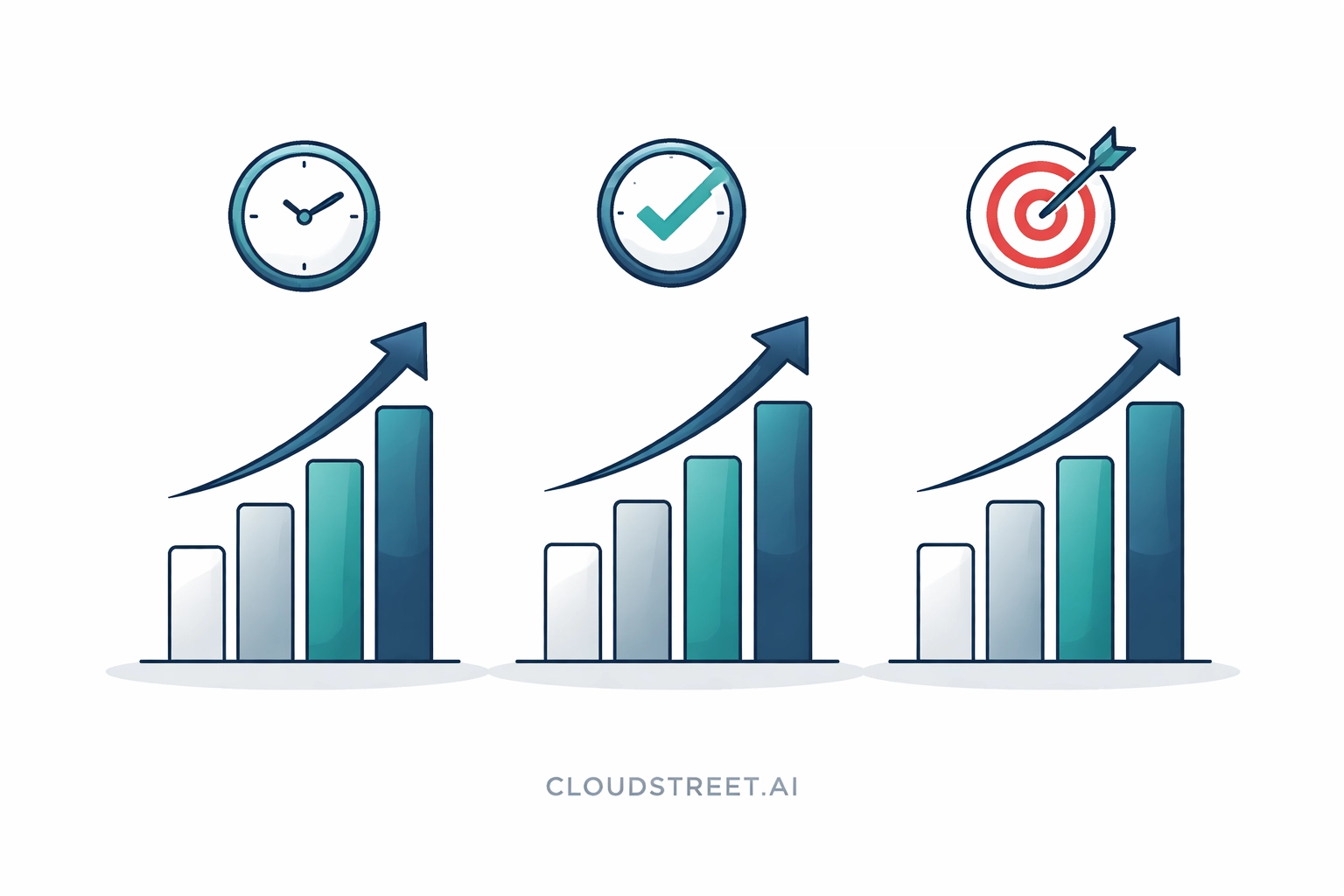 Bar chart comparing time savings, faster resolutions, and improved marketing results after Salesforce B2B Commerce Cloud implementation.