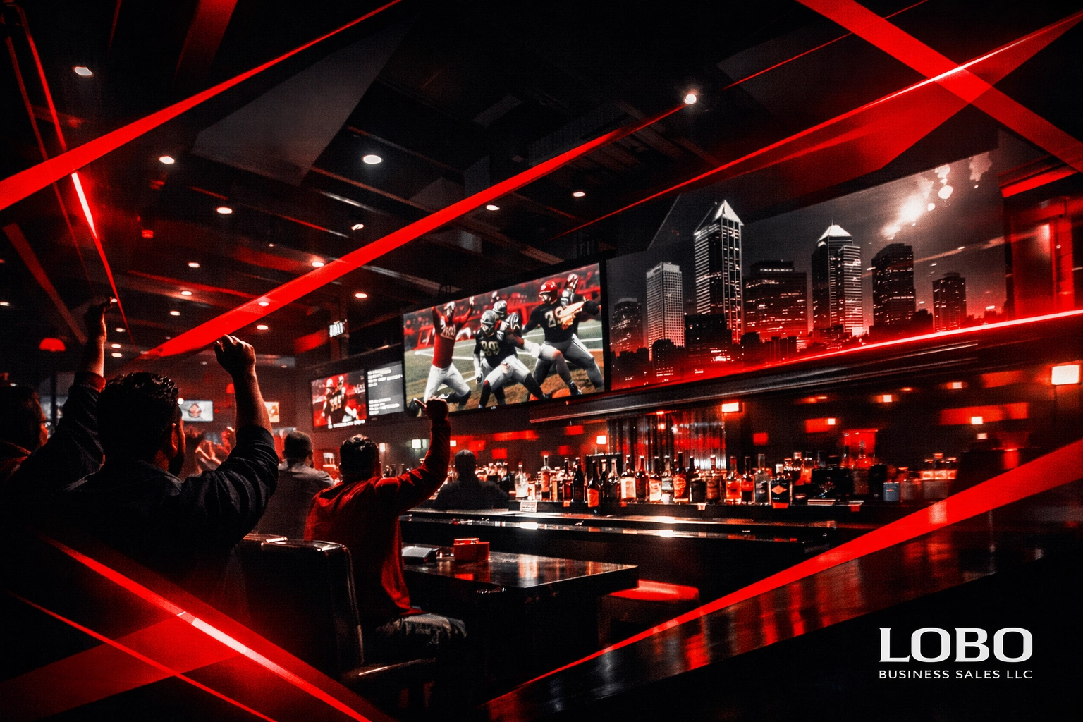 Modern Tampa sports bar interior during peak performance, ideal for owners ready to sell their restaurant.