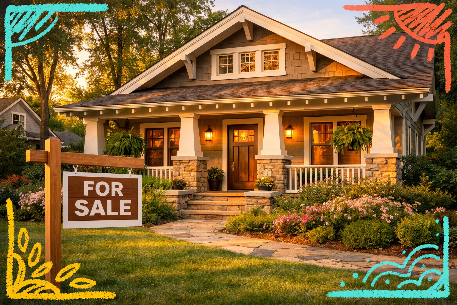 Craftsman home for sale in Cobb County North Metro Atlanta neighborhood